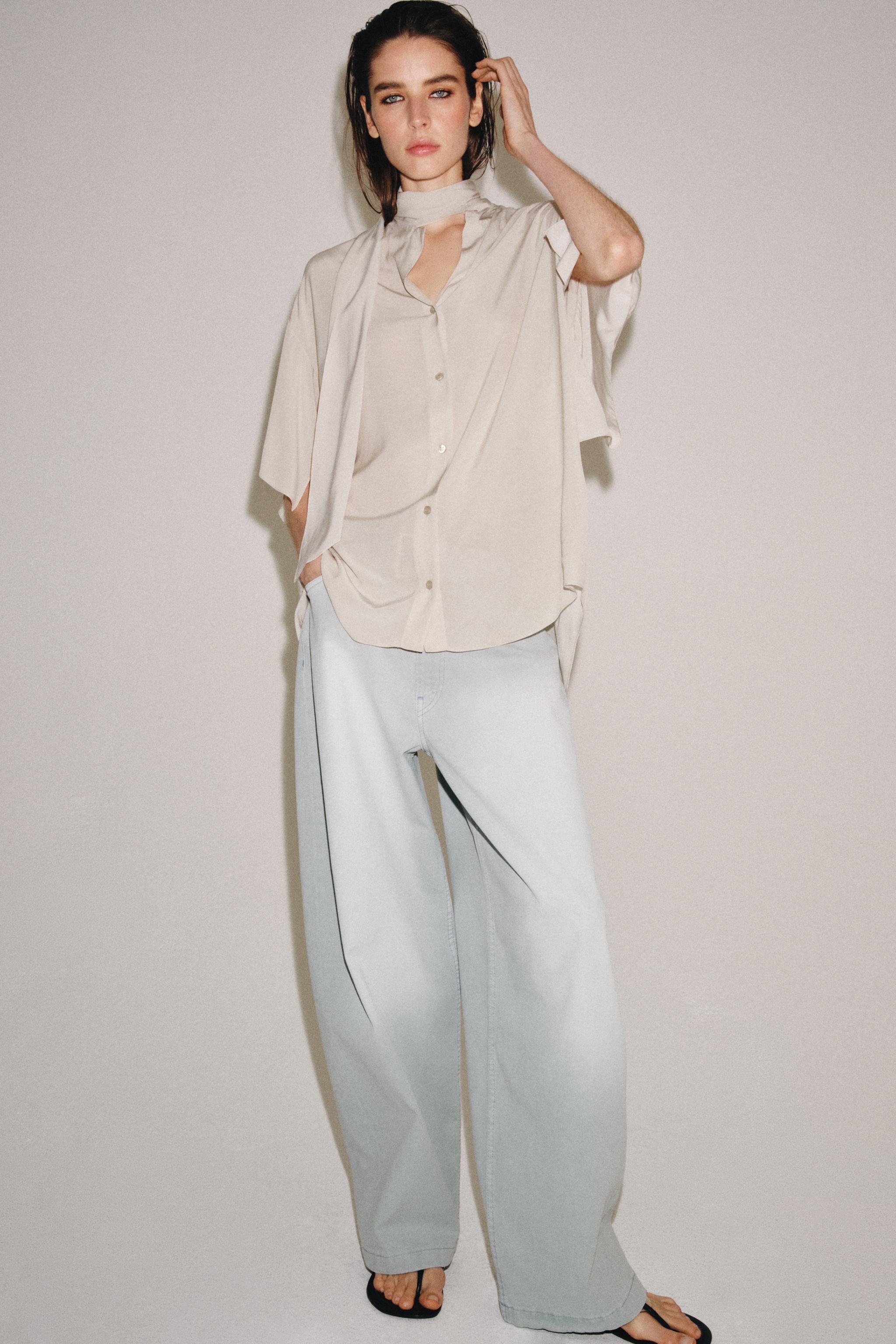 ZW COLLECTION FLOWY TIED SHIRT